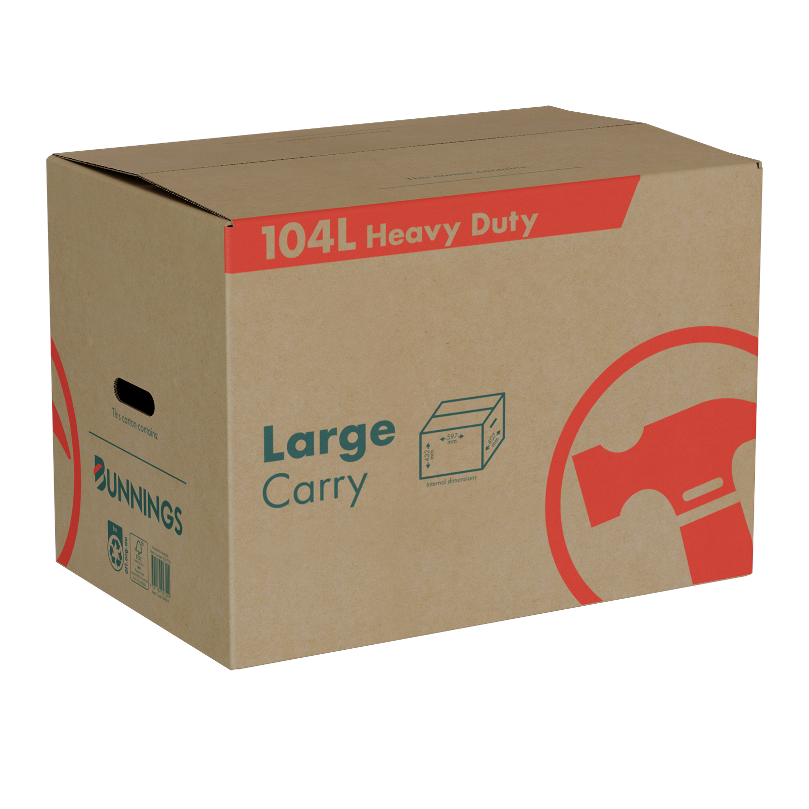 Moving Carton Heavy Duty 104L Carry